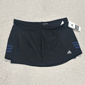 adidas Black Skort with Blue Stripe Accents